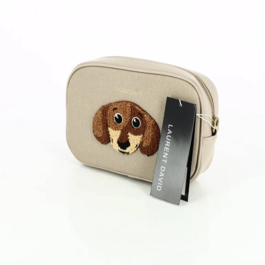 Kevin Handbags for Women - Premium Taupe Leather Shoulder Bag by Laurent David, Elegant Designer Purse