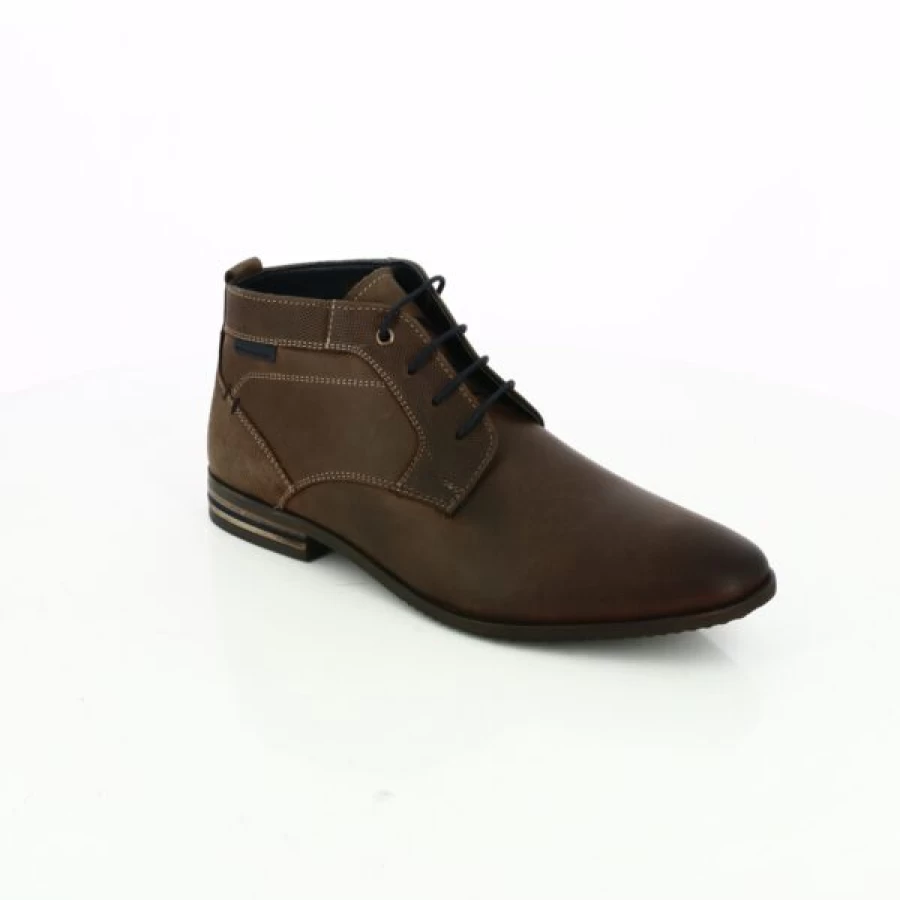 Kevin Cypres Brown Leather Boots for Men - Stylish Ankle Booties
