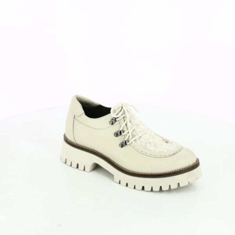 Kevin Women's Beige Lace-up Casual Shoes - Softwaves Comfortable Sneakers