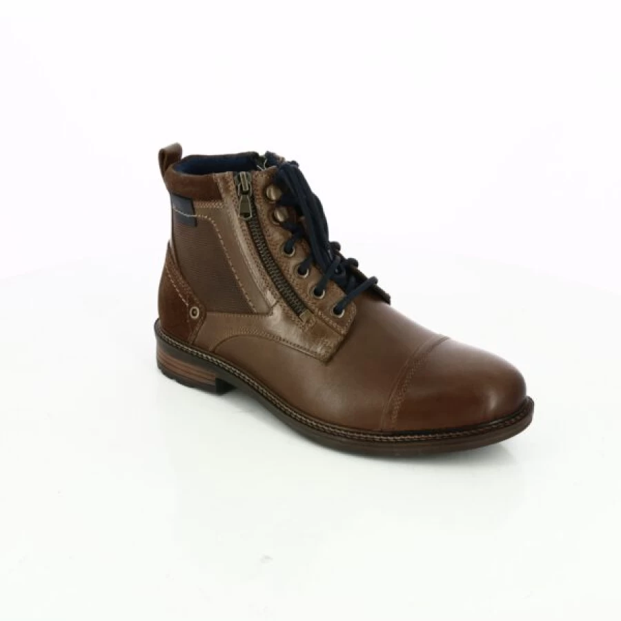 Kevin Cypres Cognac Leather Boots for Women - Stylish Ankle Booties