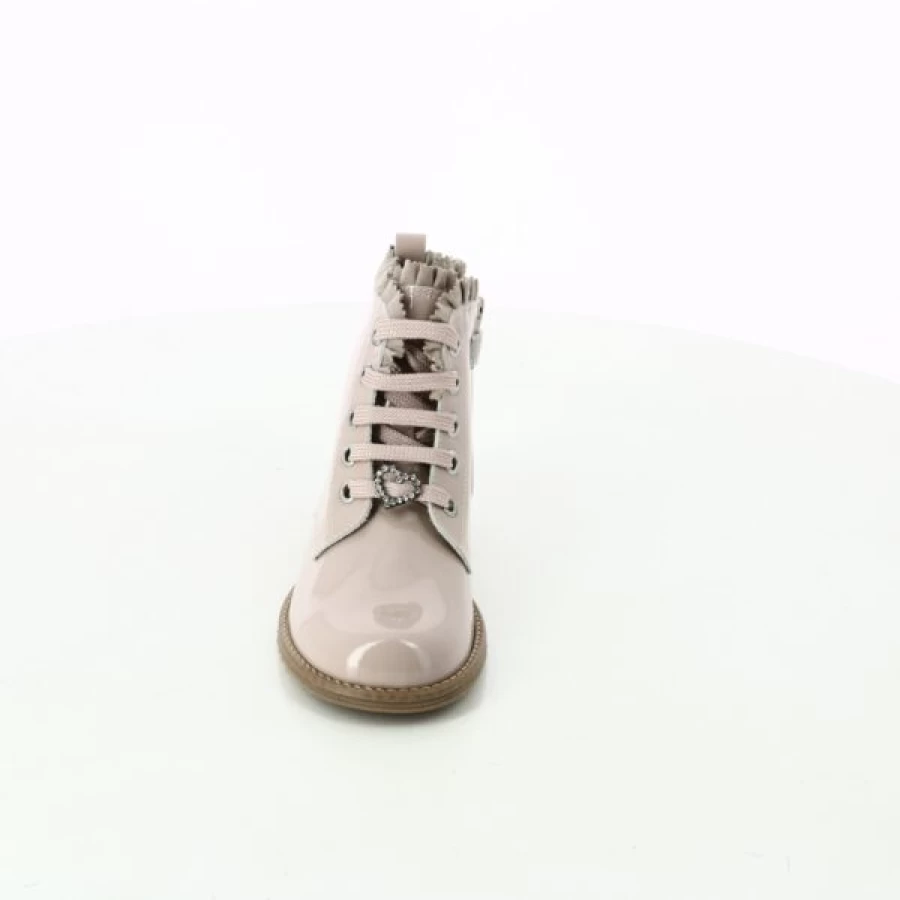 Kevin Pink Ankle Boots - Women's Fashion Booties Chunky Heel