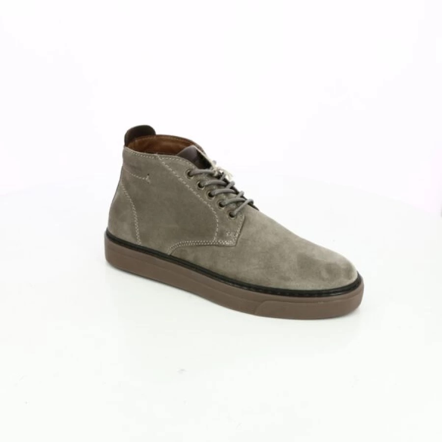 Kevin Taupe Leather Ankle Boots for Women - River Woods Style Comfortable Casual Booties