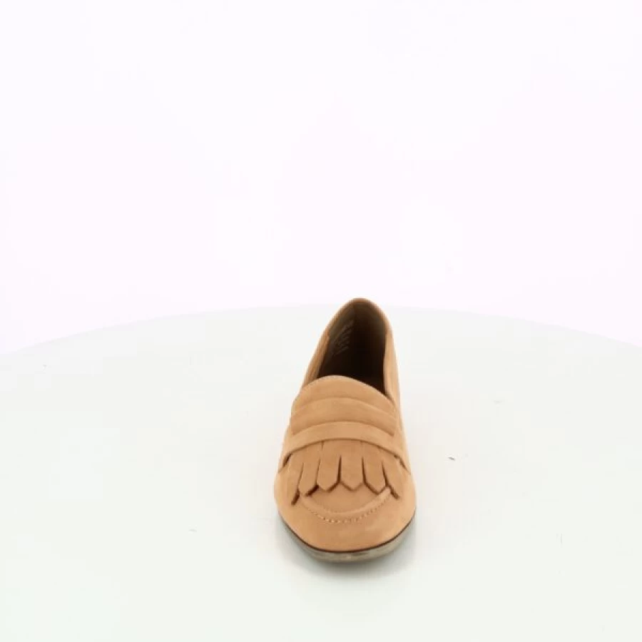 Kevin Comfort Slip-On Moccasins for Women - Soft Orange Casual Loafers