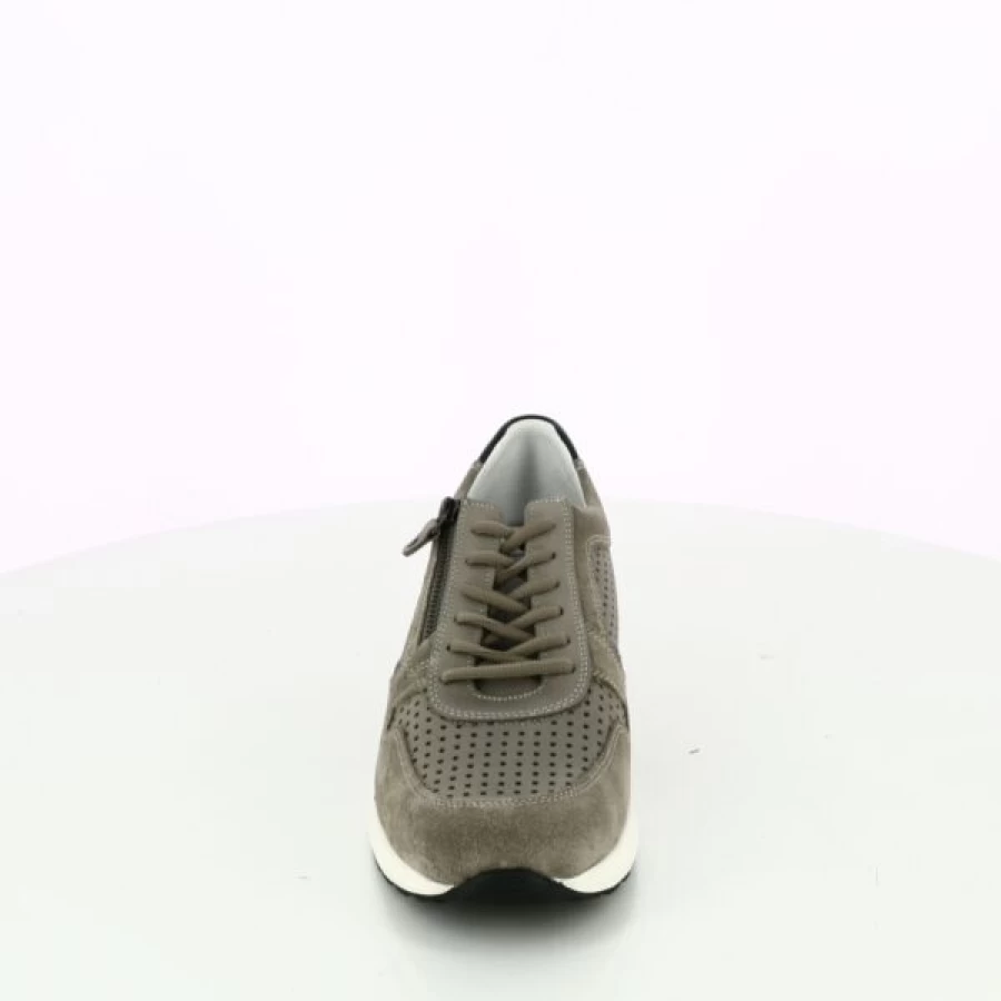 Kevin Men's Taupe Leather Lace-Up Dress Shoes Classic Comfortable Casual Walking Footwear