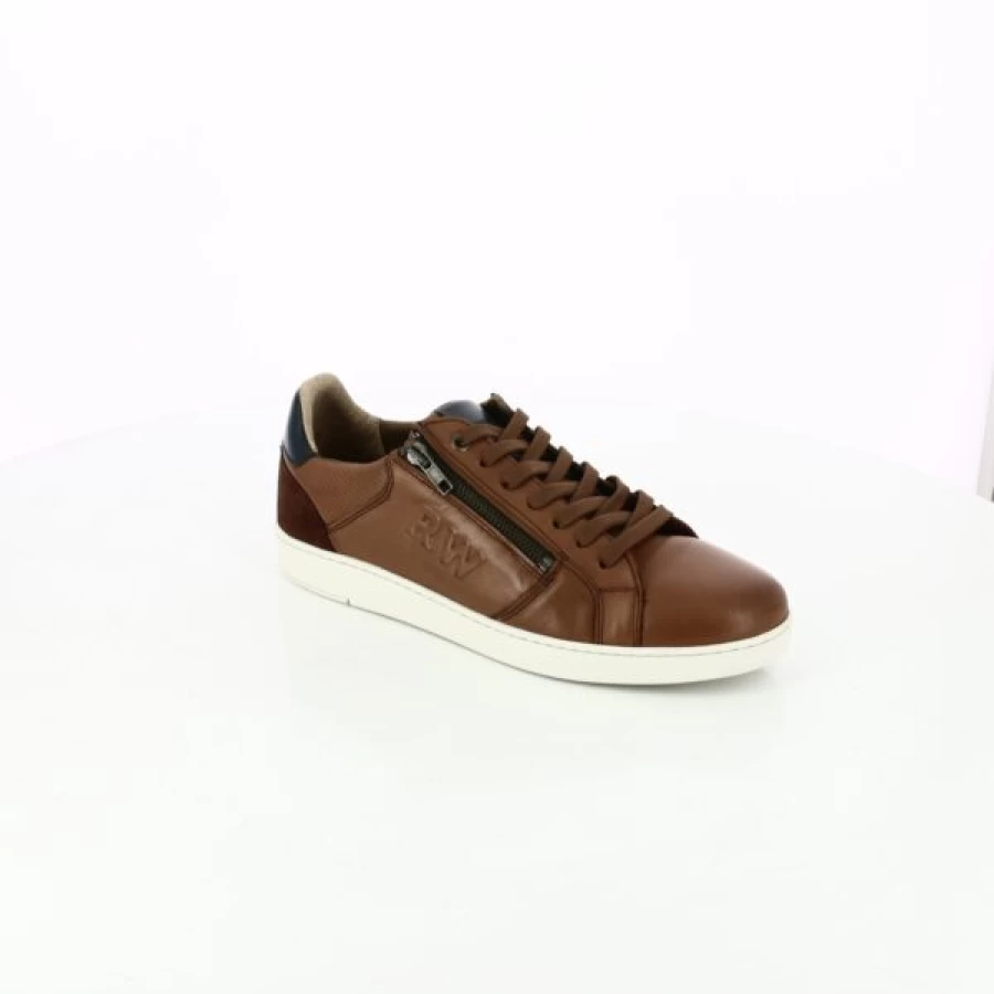 Kevin Cognac Leather Lace-Up Dress Shoes for Men - Classic Brown Formal Oxfords