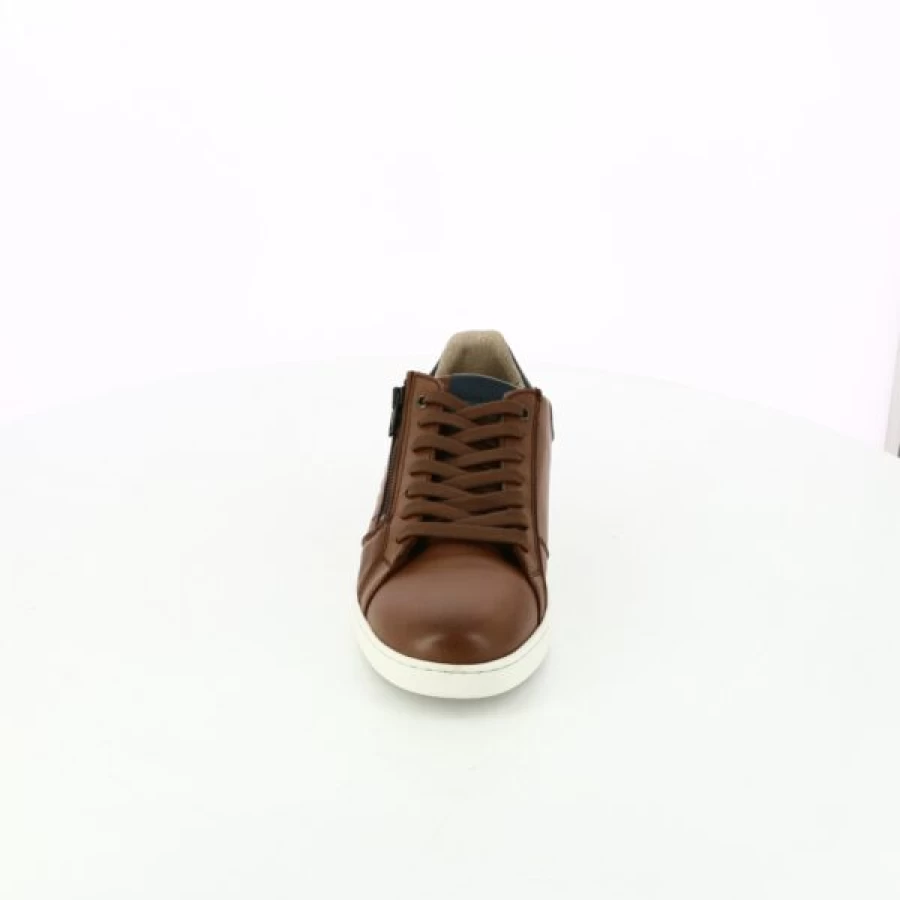 Kevin Cognac Leather Lace-Up Dress Shoes for Men - Classic Brown Formal Oxfords