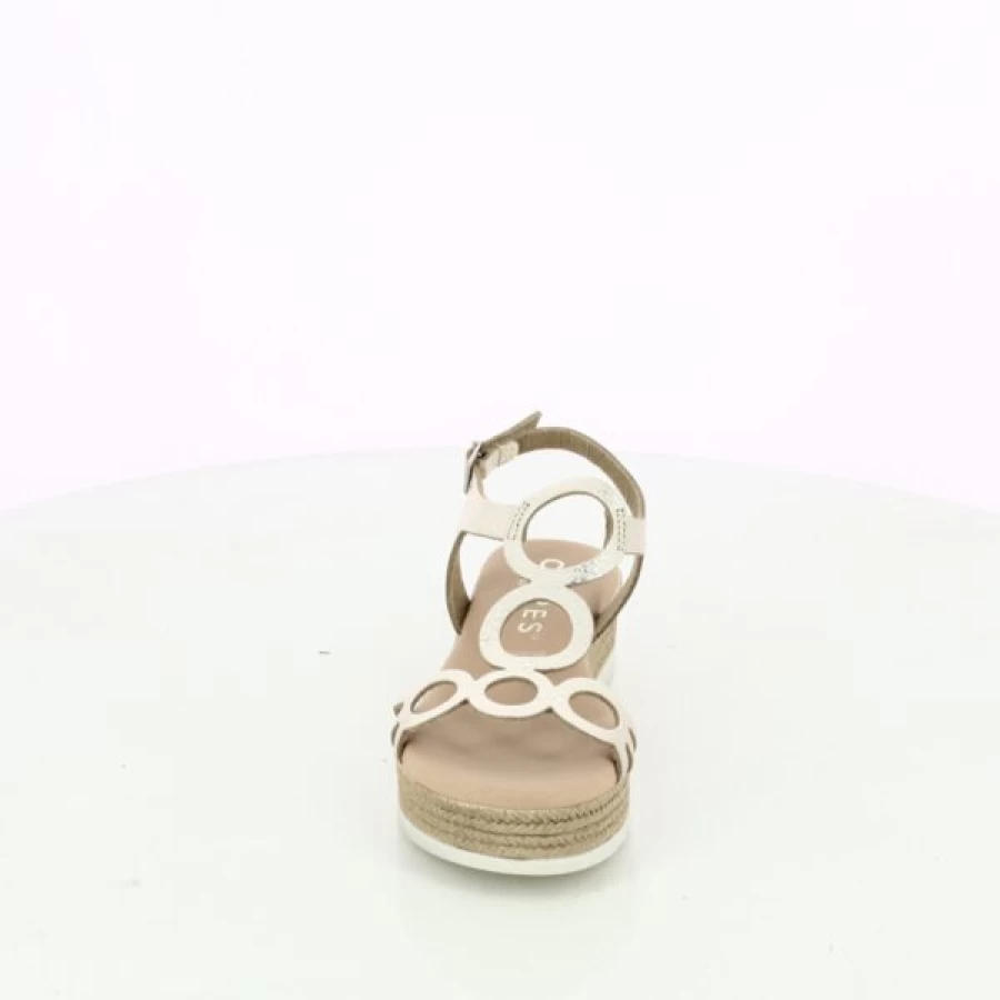 Kevin Gold-Toned Leather Cypress Sandals for Women - Comfortable Slide Beach Sandals