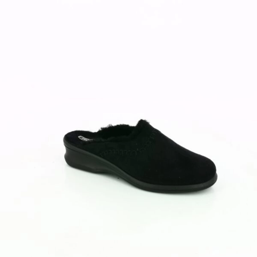 Kevin Men's Comfortable Black Slippers - Rohde Style Soft Sole Indoor Slides
