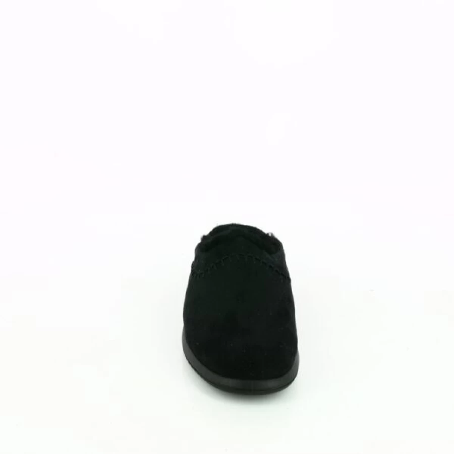 Kevin Men's Comfortable Black Slippers - Rohde Style Soft Sole Indoor Slides