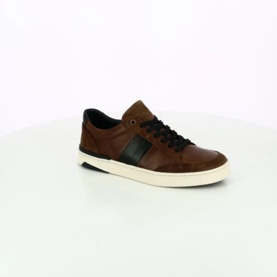 Kevin Cypres Sneakers for Men - Cognac Brown Leather Casual Shoes