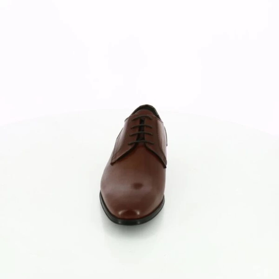 Kevin Men's Cognac Leather Lace-Up Dress Shoes - Classic Daniel Kenneth Style Oxfords