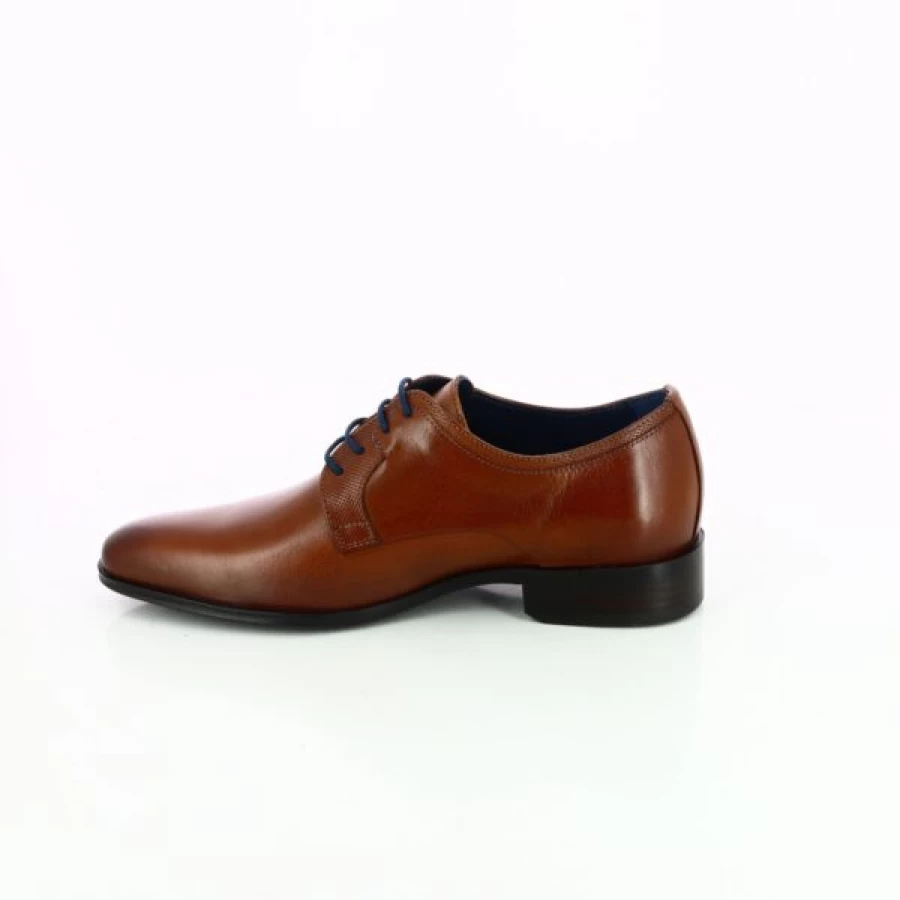 Kevin Cognac Leather Lace-Up Dress Shoes for Men - Classic Style Comfort Fit