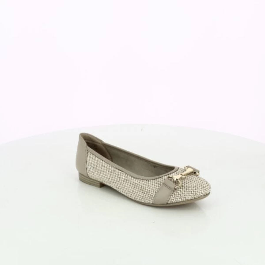 Kevin Women's Beige Ballet Flats - Comfortable Casual Ballerina Shoes