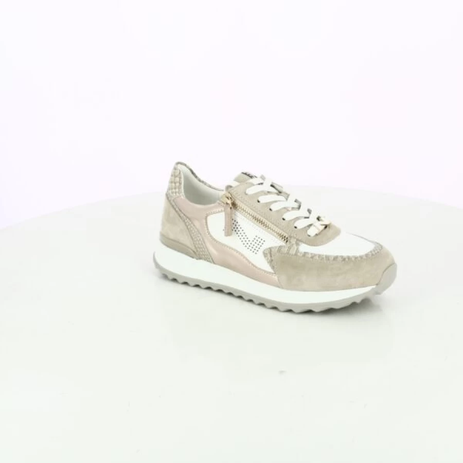 Kevin Beige Leather Sneakers for Men - Casual Comfortable Walking Shoes