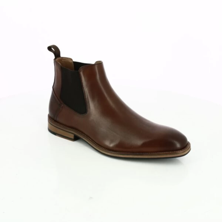 Kevin Cypres Cognac Leather Boots for Women - Stylish Ankle Booties