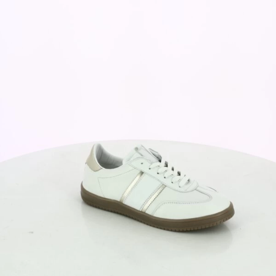 Kevin Women's White Lace-Up Hip-Hop Sneakers Fashion High-Top Streetwear Shoes