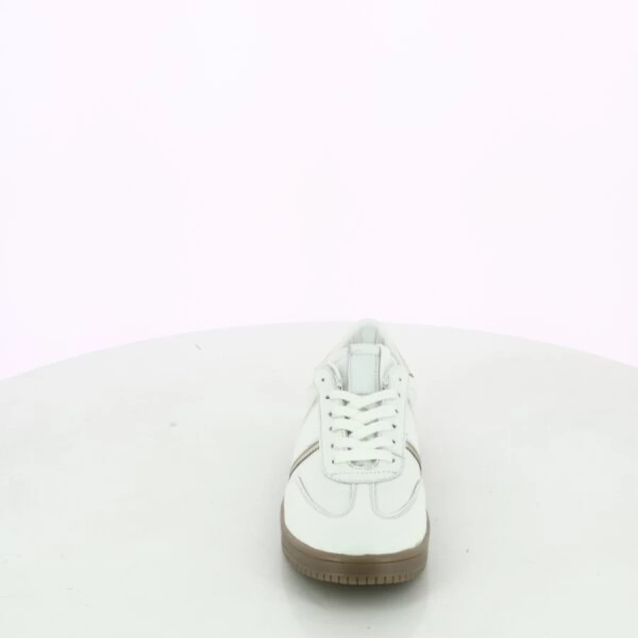 Kevin Women's White Lace-Up Hip-Hop Sneakers Fashion High-Top Streetwear Shoes