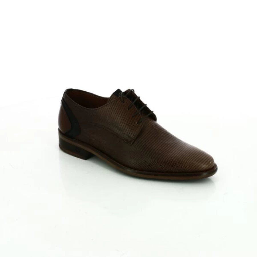 Kevin Brown Leather Lace-up Shoes for Men - Ambiorix Style Casual Footwear