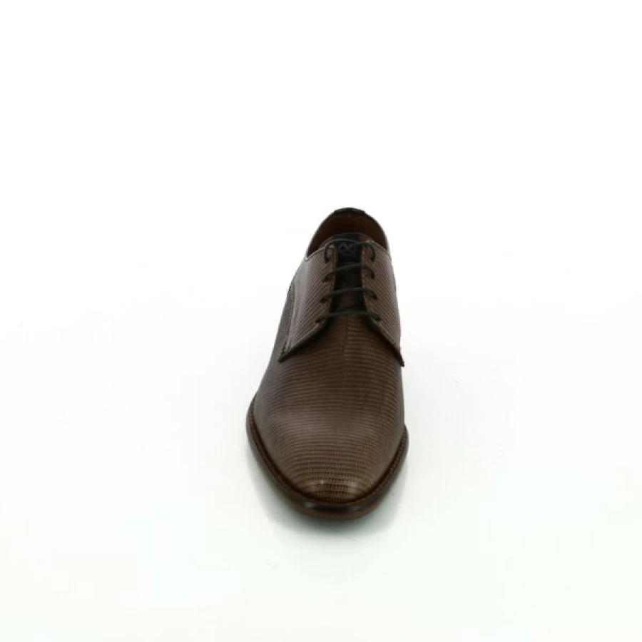 Kevin Brown Leather Lace-up Shoes for Men - Ambiorix Style Casual Footwear