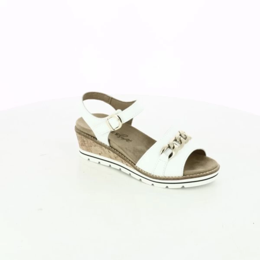 "Kevin Women's White Cypress Sandals – Comfortable Summer Beach Slides"