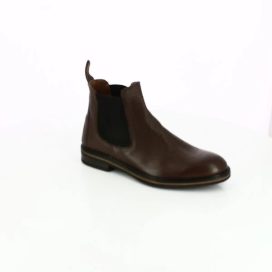 Kevin Brown Leather Boots for Men - Ambiorix Style Casual Ankle Booties