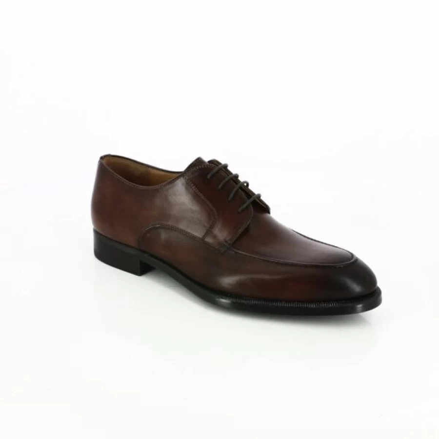 Kevin Cognac Leather Lace-Up Dress Shoes for Men - Classic Formal & Business Footwear