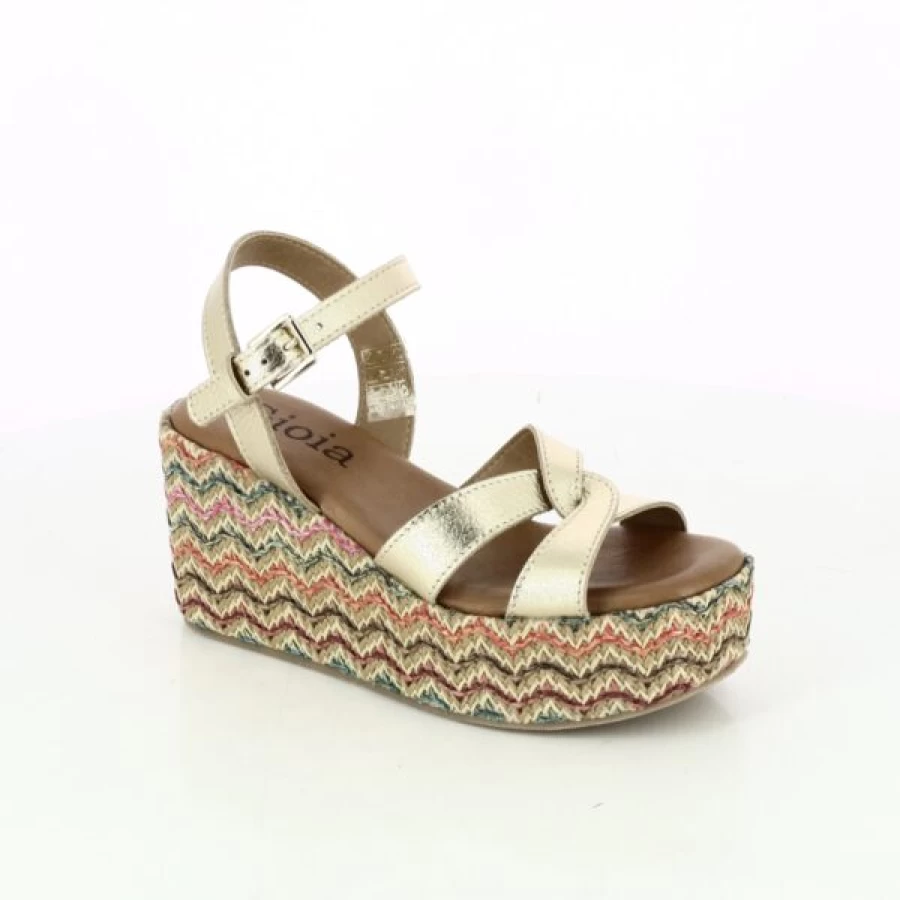 Kevin Gioia Women's Gold Sandals – Elegant Comfortable Flat Slides for Summer