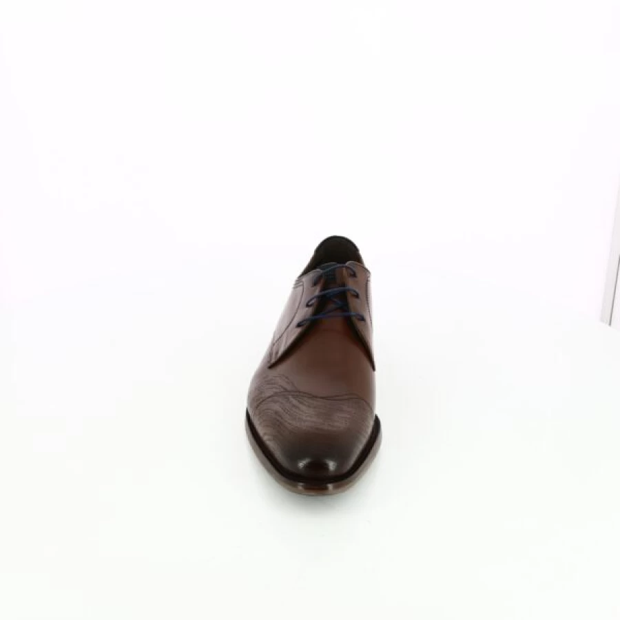 Kevin Cognac Leather Lace-up Dress Shoes for Men - Classic Formal Footwear