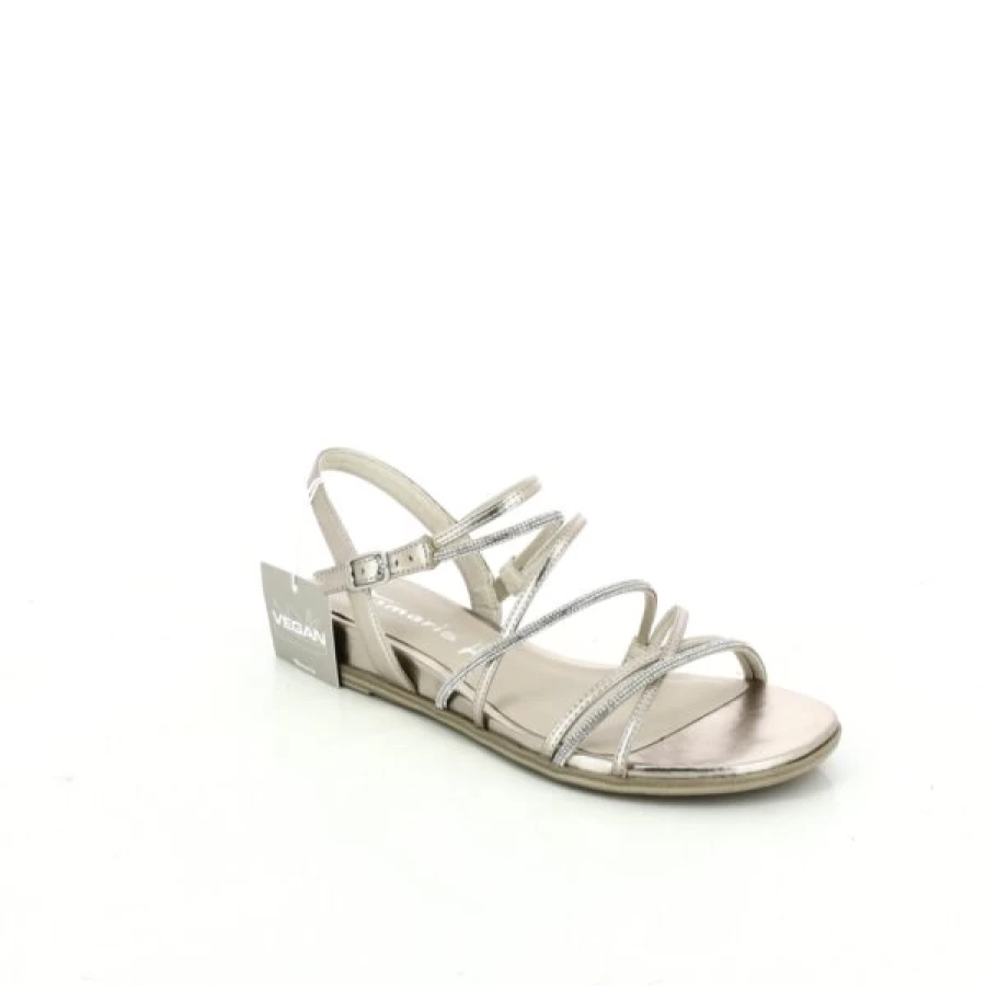 Kevin Women's Gold Sandals – Elegant Comfortable Summer Footwear