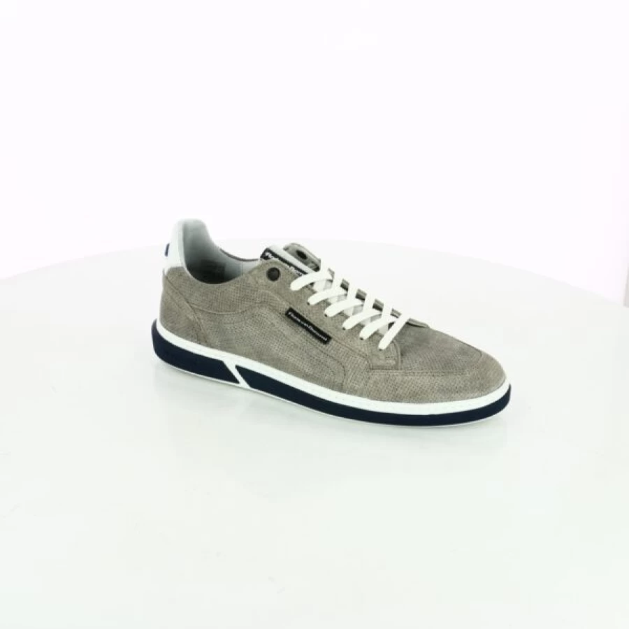 Kevin Beige Casual Sneakers for Men - Comfortable Leather Low-Top Shoes