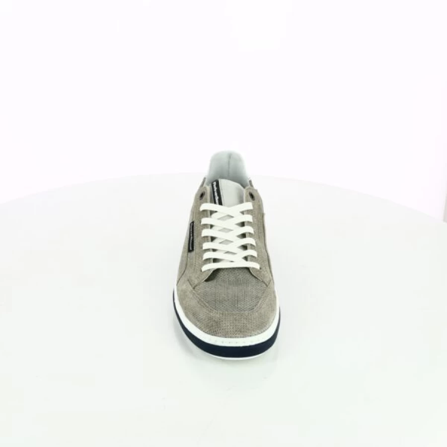 Kevin Beige Casual Sneakers for Men - Comfortable Leather Low-Top Shoes