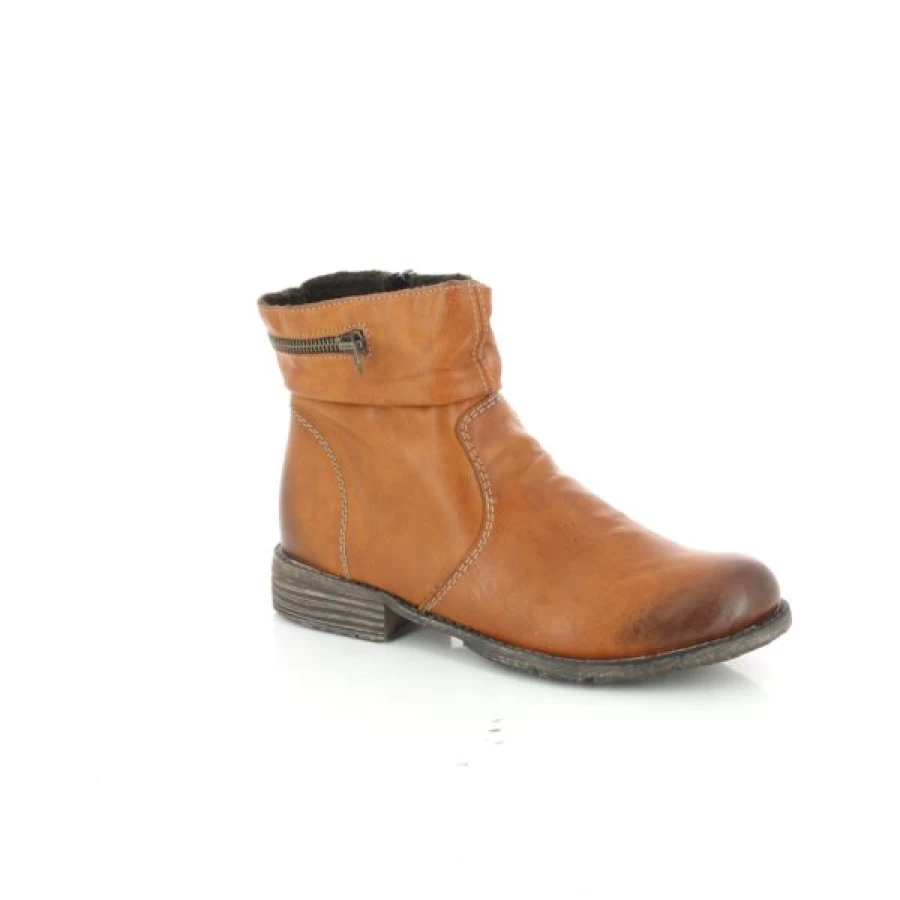 Kevin Cognac Ankle Boots for Women - Stylish & Comfortable Leather Booties
