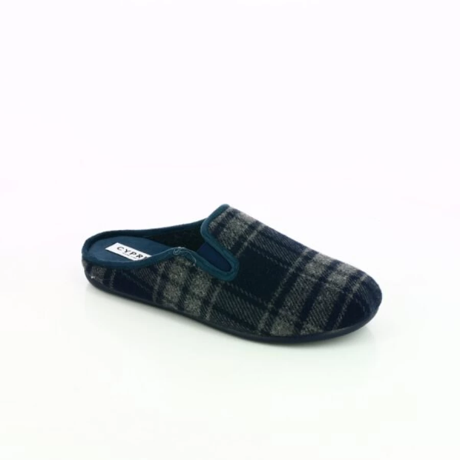 "Kevin Men's Comfortable Cypress Slippers in Blue - Soft Indoor/Outdoor House Shoes"
