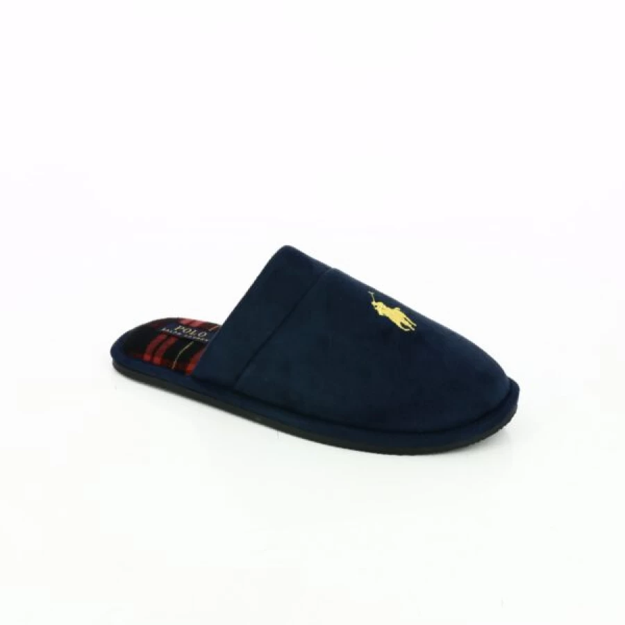 Kevin Men's Comfortable Blue Indoor/Outdoor Slippers - Soft Plush Lining, Non-Slip Sole