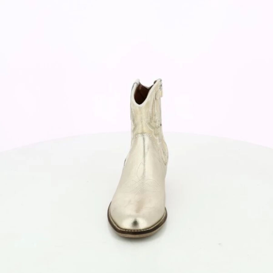 Kevin Gold Ankle Boots - Women's Fashion Leather Booties for Everyday Comfort