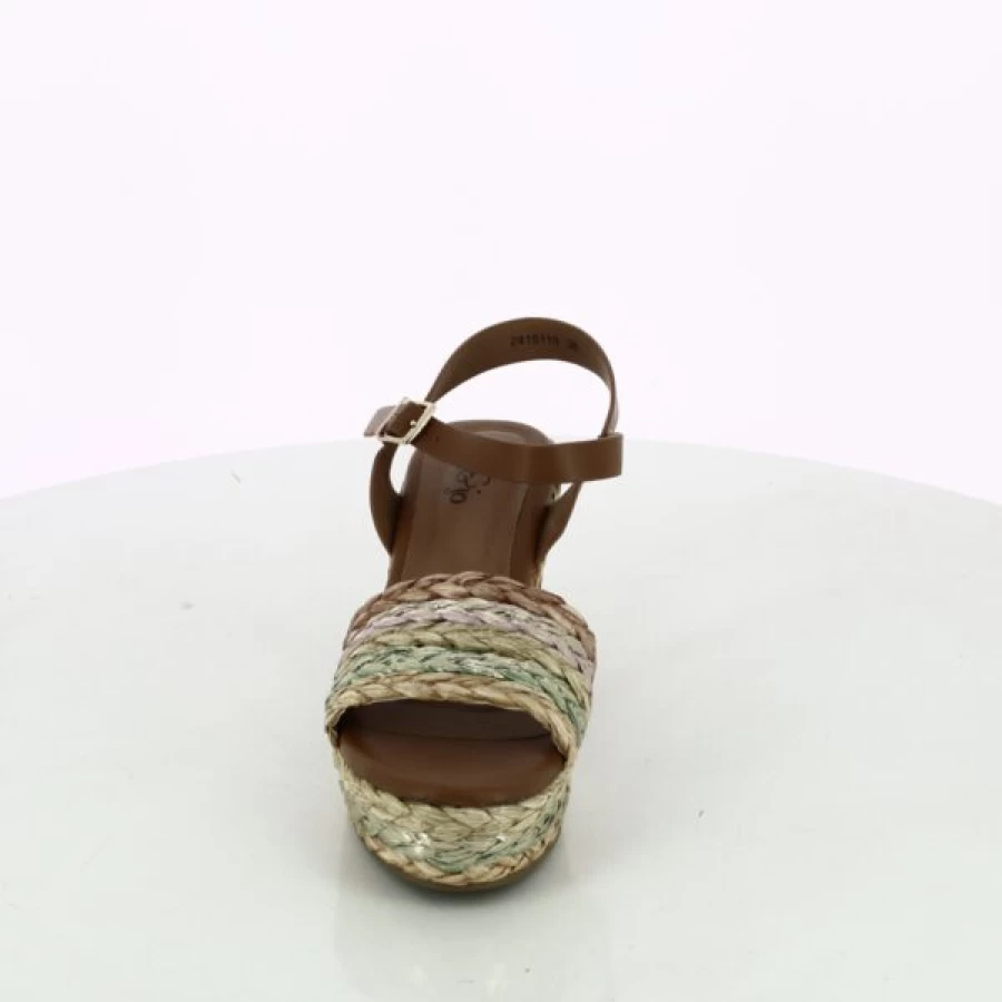 Kevin Women's Cognac Leather Sandals – Mia & Jo Style Comfortable Slip-On