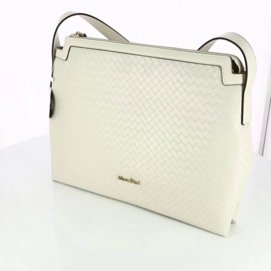 Kevin Luxury Pearl-Embellished Handbag in Elegant Beige - Timeless Women's Clutch