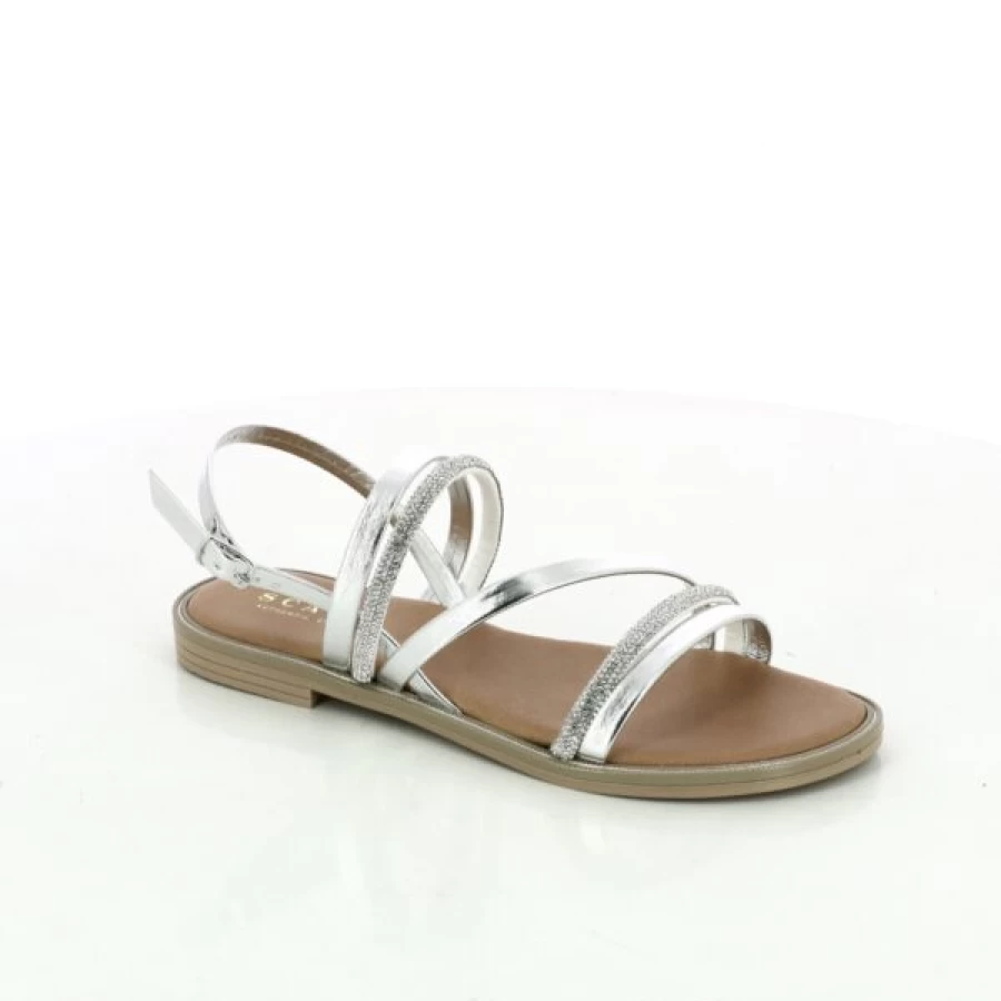 Kevin Scapa Women's Silver Sandals - Stylish & Comfortable Footwear
