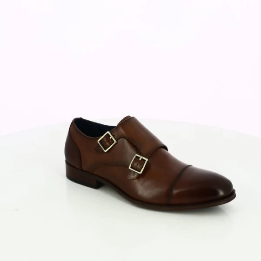 Kevin Men's Cognac Leather Cypres Loafers - Handcrafted Moccasin Style Slip-On Shoes for Comfort & Style
