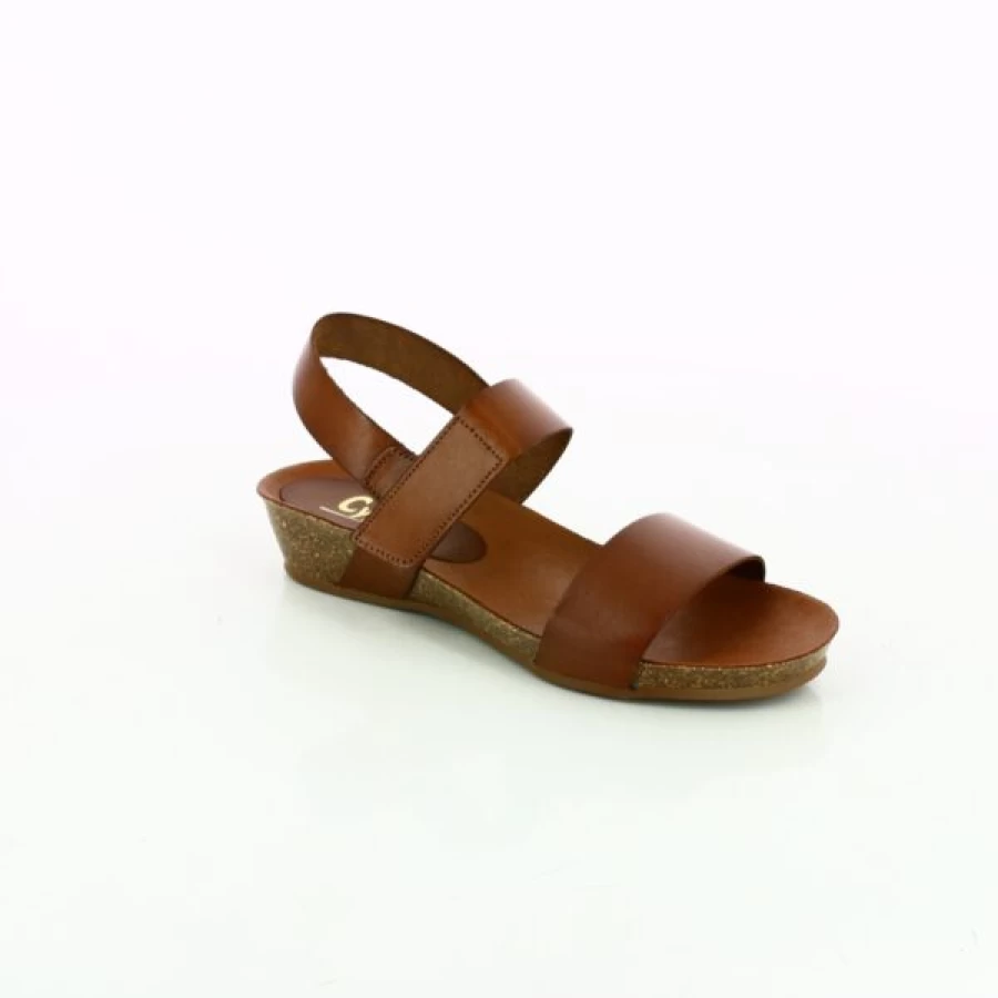 Kevin Handmade Genuine Leather Cypress Sandals in Cognac – Comfortable & Stylish Men's Footwear