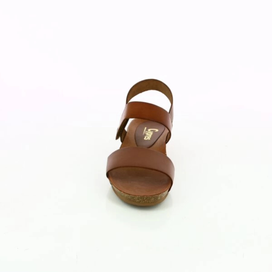 Kevin Handmade Genuine Leather Cypress Sandals in Cognac – Comfortable & Stylish Men's Footwear