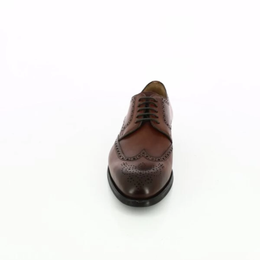 Kevin Cognac Leather Lace-up Dress Shoes for Men - Classic Formal Oxford Style