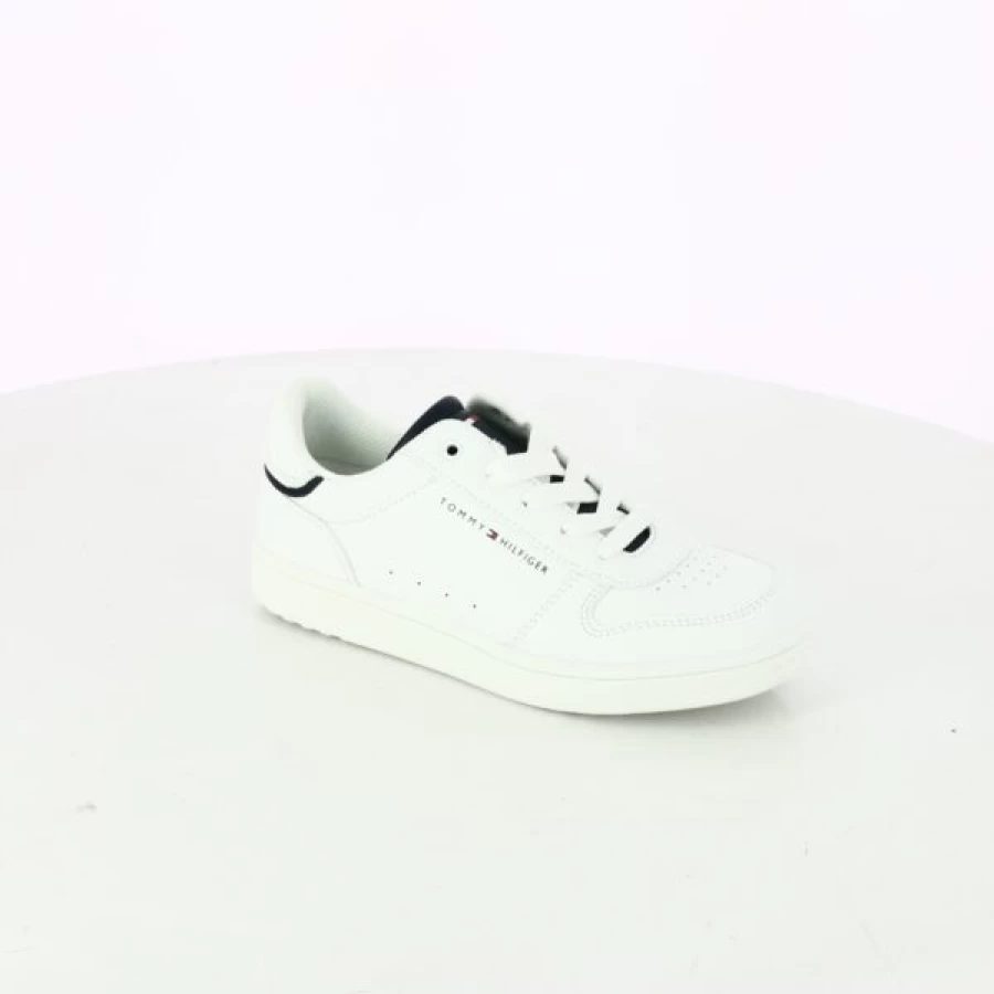 Kevin Kids White Lace-Up Sneakers for Boys and Girls