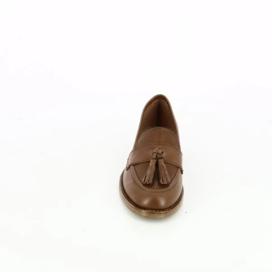 Kevin Leather Loafers for Men - Classic Cognac Moccasins Slip-On Shoes