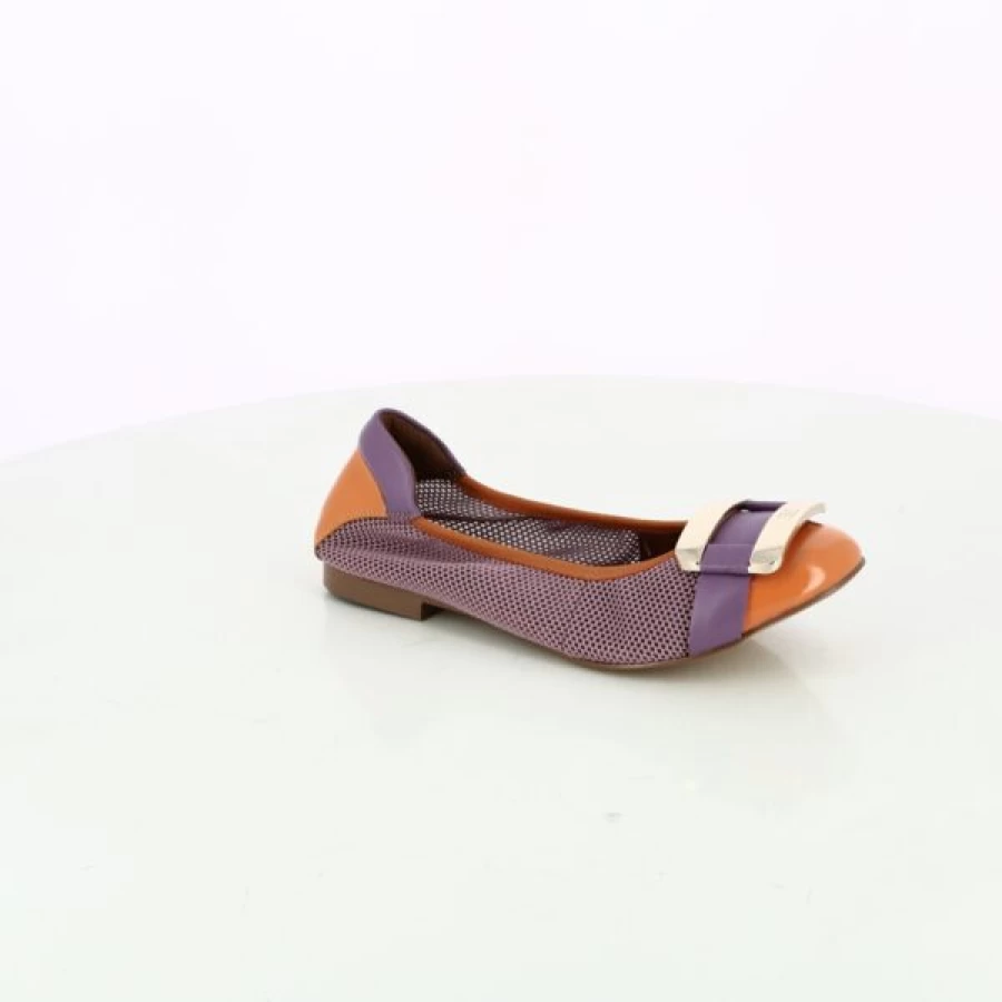 Kevin Purple Crinkle Ballerina Shoes for Women - Comfortable & Stylish Dance Flats