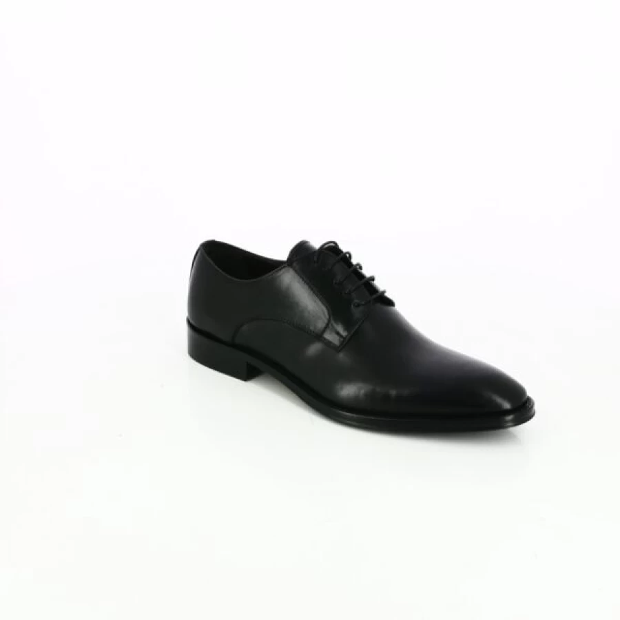 Kevin Men's Black Lace-up Dress Shoes - Classic Formal Oxford Style for Business & Wedding