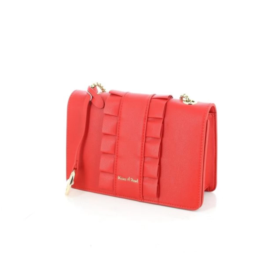 Kevin Red Pearl Handbags - Elegant Kisses Design Luxury Clutch for Women