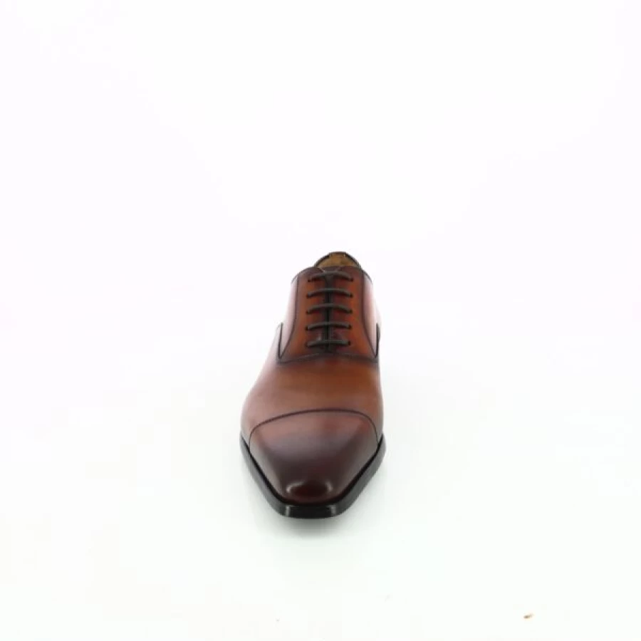 Kevin Cognac Leather Lace-up Dress Shoes for Men - Premium Formal Footwear