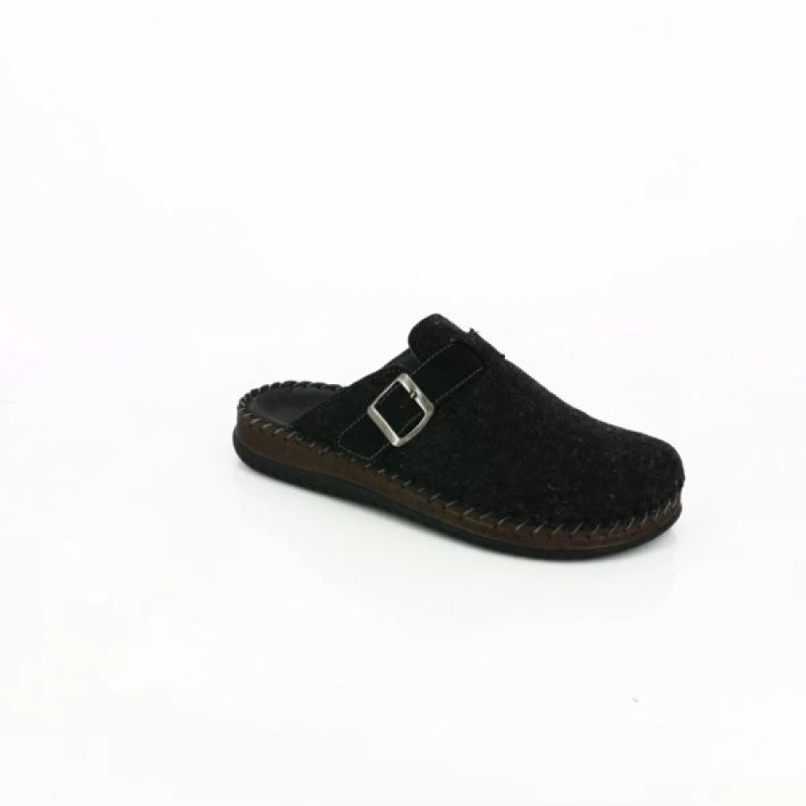 "Kevin Men's Black Cypress House Slippers - Soft Comfort Indoor Slides"