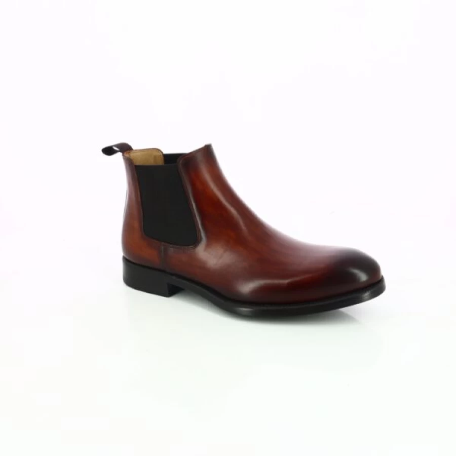 Kevin Cognac Leather Boots for Men - Premium Bottines Style Ankle Boots
